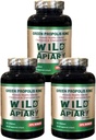 Generikus 3 üveg Wild Apiary Brazil Zöld Méhek Propolis King Növényi Softgels (120 sapka) -Nem alkoholos, Wax Free, Sugar Free,