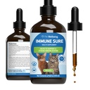 Pet Wellbeing Immunbiztos macskák - Támogatja a normál immundefenses, Gut Flora Balance, Andrographis, Echinacea, C-vitamin, Cink - Veterinarián- Formulált gyógynövény kiegészítés 4 oz (118 ml)