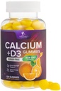 Kalzium-Ergänzungsgummis - Zuckerfreies Kalzium-Gummy mit 400 IU Vitamin D3 für beste Absorption - Unterstützt Immungesundheit, Knochen & Zähne - Nature's Calcium Chews für Damen und Herren - 120 Gummis