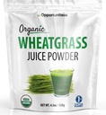 Opportuniteas Organic Raw Wheatgrass Juice Powder - Grown & Drift in USA - Premium Green Superfood Supplement - Vegan & Non-GMO - 4.5 oz
