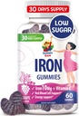 SUNNY SAM Vas Gumikat gyerekeknek és felnőtteknek - Vas Vitaminokat C-vitaminnal, 10 mg / serving - rágógumi az immunrendszer támogatására vörös vérsejt termelés