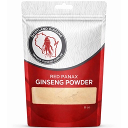 Red Panax Ginseng Powder with Natural Ginsenoside (8 oz) - Támogatja az egészséges energia, vitalitás, hangulat és több, Koreai Panax Ginseng Root Powder for Smoothie, kávé vagy ital (1 csomag)