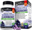 BioSchwartz Elderberry Capsules 60 Count + Omega 3 Halolaj 90 Count Bundle