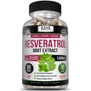Kaya Naturals - Resveratrol kapszula - Anti-aging kiegészítés - Antioxidánsok Brain Support - Maximális haszon - 60 Veggies kapszula