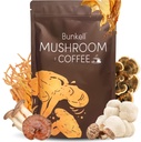 Gomba Kávé, Adaptogén 6 Gomba Lion 's sörény, Reishi, Cordyceps, Shiitake, King Trumpet & Turkey Tail, Instant kávé por energia, Digestion & Immune Support, 30 szerváció