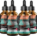 2000MG Liposzómás Glutationos folyadékcseppek, Ultra magas abszorpció, természetes méregtelenítés, immunrendszer és bőr szupproszt *, L- glutation, C-vitamin és hialuronsav, kapszula Alternatív, 8.08 OZ