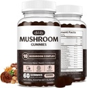 Mushroom Gummies 10 Blend Pilze Complex 2500mg mit Lions Mane, Cordyceps, Turkey Tail, Chaga, Reishi Supplement-Focus, Clarity, Memory, Energy, Immune Support-60 Gummis