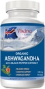 Viking Organic Ashwagandha mit schwarzem Pfeffer Extrakt Island. 60 Vegan Kapseln - maximale Absorption für Stress, Stimmung & Energie Unterstützung