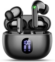 Wyness Vezeték nélküli fülhallgató Bluetooth 5.3 Fül Buds, Hi- Fi Stereo Bass Fülek 48H Playtime & LED Display, Könnyűfülű fülhallgató Mic, IPX7 Vízálló, Touch Control iPhone