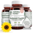 Natural Nutra Sunflower Lecithin 2000 mg kiegészítés, Támogatja szoptató anyukák plugged Milk Duct Relief, máj és agy egészség booster, Soy Free, Non-GMO, Gluten- Free, 120 Softgels (2 csomag)