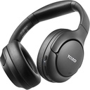 TOZO HT2 Hibrid aktív zaj törlési fejhallgató, Vezeték nélküli felett Bluetooth Headset, 60H Playtime, Hi- Res Audio Custom EQ keresztül App Deep Bass Comfort Fit Far Cups, Home Office Travel Black