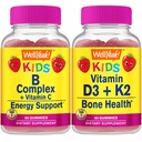 Nos Igen B Complex Kids + D3-vitamin + K2 Kids, Gumicukor Bundle - Nagy ízű, vitamin kiegészítés, glutén mentes, GMO mentes, rágható gumi