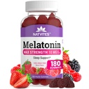 Melatonin Gumies Max Strength 10mg Pectin Gumies, Segít az alvástámogatás, Berry Flavor Gumi, 100% Drug Free, 180 Count (csomag 1)