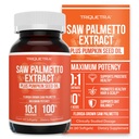 Saw Palmetto Extract – 10X Potency, Pharmaceutical Grade Strength - Plus Kürbis Seed Oil - Unterstützt Prostatagesundheit, glaubt Urination Probleme, unterstützt Haarwachstum, DHT Blocker – 60 Softgels