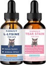 Lysine a macskák & könnyes Sear Remover - Supporting Normal Visual Function, Tear Sein Elimination, Cold Relief - Macska légzőszervi és szemfertőzés kezelése Runny Orr és Watery Eyes