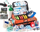 Scherber Fully- Stockked Premium First Response Baxter 124; HSA / FSA Engedélyezett 124; Big Pro EMT / EMS Trauma, Bleeding & Oxygen Medical Kit