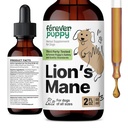 Forever Puppy Lions Mane Gomba kiegészítés kutyáknak - Brain & Focus Support - Liquid Lion 's Mane Gumó kutyáknak - Canine Vitamins és kiegészítők - Sugar & Alcohol- Free Drops - 2 fl oz