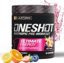 Oneshot Pre Workout Powder for Women and Women - BCAAS Amino Acids Supplement Powder, 200mg koffein, Beta Alanine Powder, Citrulline Malate Pretosure Powder - Fruit Punch - 30 Servings