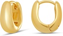 Alapvetők 14K arany vagy Sterling ezüst lemezes könnycsepp Huggie Hoop 12mm