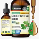 BIO KRAUTER Goldenfóka gyökérkivonat folyadék - Vegán légzőrendszer - Golden Seal Drops - Alkohol & Sugar Free - 2 Fl.Oz.