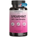 VINATURA Spearmint Leveles kapszula kiegészítés - Enhaned with DIM & Saw Palmetto, for Unwanted Hair, Women 'Health & Skin * USA Made & Tested * - 1380mg / service, 60 kapszula (30 adag)