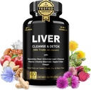 32 in 1 Máj Cleanse Detox & javítási Formula Apple Cider Ecet, Milk Thistle Supplement, Articsóka, Gyermekláncfű Gyökérkiegészítés - Non-GMO & Vegan Herbal Máj támogatás & Javítás