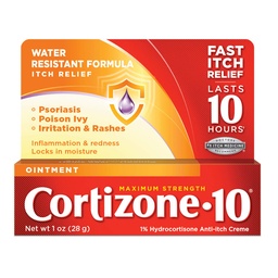 Cortizone 10 Maximális hatáserősség kenőcs 1 oz., 1% Hydrocortisone kenőcs Itch Relief - Packaging May Vary