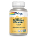 SOLARAY Super Bio pufferelt C-vitamin 1000mg, Two-Stage, Időzített Release C-vitamin Bioflavonoidokkal, Immun Support Supplement - Magas abszorpció, Vegan, 60 napos garancia, 50 Servings, 100 VegCaps