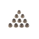 Meghallgatási támogatás Domes Smoky Gray Tips Füldarabok Komfortable for Open Fit BTE Hangerősítő PSAP Kit Láthatatlan, kivéve a RIC 5mm (S * 10)