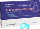 WELMATE - Anti-Hasmenés Softgels (24 Softgels) - Loperamide HCL 2 mg - Hasmenés Szájszárazság Relief - Felújuló Gyomor Reliever - Hasmenés elleni tabletták - Over- The- Counter Medication