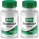 BHI Hasmenés Relief Fast- Activing Natural Remedy for Enyhe Hasmenés - 8 Homeopátiás aktívok segít nyugodt gyomor Ache, Gáz & Cramps nőknek és férfiaknak - 100 tabletta (2-es csomag)