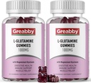 L Glutamin 1000mg gumik - Izomlazító és immunszupport, aminosav kiegészítés magnézium-glicinát, Vegan & Non- GMO, glutén mentes (120 gróf)