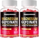 Magnézium Glicinate Gumies 1000mg - Cukor mentes Magnézium Kálium kiegészítés D-vitaminnal, B6, CoQ10 nyugodt hangulatú és alvó támogatás - 120 Epres gumik