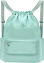 Drawstring Backpack Wet Pocket Gym Backpack Vízálló Cinch String Bag Beach Úszás Nők részére