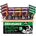 Natural Endurance Protein Chips - Low Carb Chips, Magas fehérje Snack, Vegan Protein Avocado Oil, 14g Protein Per Bag, Gluten Free, Nacho, BBQ, Chili, Születésnapi torta, Eredeti - Variety Pack, 1.38 oz Bags (12-es csomag)