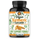 Vegán kurkuma fekete bors kivonat (60 Veggie Capsules- 2 hónap ellátás), 95% kurkuminoidok - Minden természetes erős antioxidáns közös támogatás és megkönnyebbülés (1- palack)