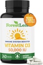 ForestLeaf-vitamin D3 50000 NE WEKKLY dózis, 4 éves ellátás, 240 kapszula