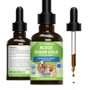Pet Wellbeing Blood Sugar Gold Dogs - Holistic Blood Sugar Support, Pancreas & Liver Health, Gymnema, Fenugreek & Devil's Club - NASC Certified & Vet-Formulated - 2 oz Liquid