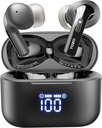 TOZO T20 Vezeték nélküli fülhallgató Bluetooth fejhallgató 48.5 óra Játékidő LED digitális kijelzővel, IPX8 vízálló, Dual Mic Call Lemondása 10mm Széles hatótávolságú hangszórók vezeték nélküli töltéssel