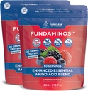 FundAminos Organic EAA Powder Blend, 124; Plant-Based Essential Aminos for Everyday Vitality, Healthly Aging & Balanced Nutrition, 124; Gluten Free, Non-GMO, Clean Label - 2 Bags (60 Servings)