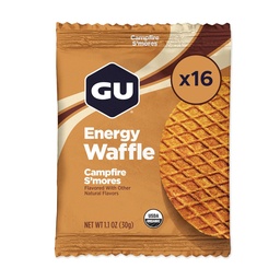 GU Energy Stroopwafel Campfire S 'mores Sports Nutrition Gofri, Caffeine- Free, and Kosher tease, On-the- Energy for any Workout, 16 Count
