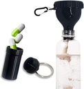 Fehérje por Konténer a Go tölcsér alumínium ötvözet Mini Pocket Pill Box és Carabiner Clip kiegészítés tölcsér Cap Vízpalackhoz Pre Edzés Gym Mini Travel tölcsér Shaker Kupa