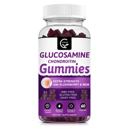 Glucosamine Chondroitin Gumies MSM & Elderberry - Extra Erő Mobilitás és Rugalmasság támogatás, Antioxidáns Immunkiegészítés nők és férfiak számára