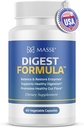 MASSE "Digest Formula Supplement Enzyme Boost Capsules - Advanced Formula for Digestive Health & Gut Flora Support - Natural Organic Enzyme Supplement for Digestive Care and Overgrowth- 60 Count