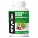 STAY ALIVE Saw Palmetto Extrakt Kapseln w/Cranberry & Kürbis Seed Oil, 120 Vegan Pillen für Haar, U.T & Prostata, Pure Saw Palmetto für Männer und Frauen, Non-GMO, Gluten Free Kürbis Seed Supplement