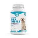 Wanderfound Pets Milk Thistle for Dogs - Ízletes lazac & Bacon Ízesített Natural Máj Support for Pets - Kidney Cleanse Detox & javítási képlet gyártott az USA-ban - 100 rágótabletta