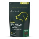 VetriScience 27 + Active Health Chews, Canine Plus Napi multivitamin kutyáknak és felnőtt kutyáknak, kiegyensúlyozott vitaminok, ásványi és antioxidánsok, Egészség és Wellness támogatás, Veggie, 30 gróf