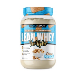 Musclesport Lean Whey Revolution ™ Fehérje por - Tejsavó fehérje izolátum - alacsony kalóriatartalmú, alacsony szénatomszámú, alacsony zsírtartalmú, hihetetlen aromák - 25g fehérje per Scoop - 2lb Cinna Crunch