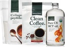 Natural Force Organic Clean Coffee, Collagen Peptides, and Pure C8 MCT Oil Bundle - Toxin Free Coffee, Grass Fed Collagen, & MCT - Non-GMO, Keto, & Paleo - 12 Oz, 11.7 Oz, 32 Oz
