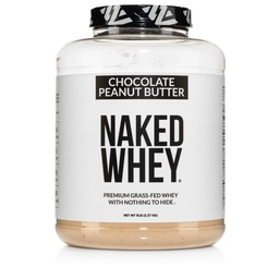Naked Whey Chocolate Mogyoróvaj Grass Fed Whey Protein Powder, No GMO, No Soy, and Gluten Free, Aid Growth and Recovery - 52 Servings